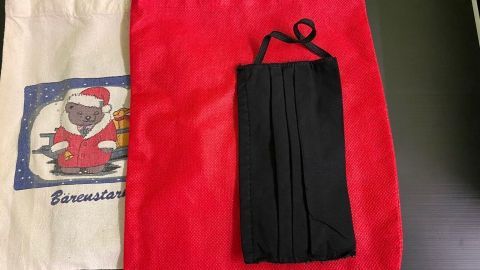 Alltagsmasken sauber und hygienisch transportieren in kleinen Stofftaschen. Diese können wie die Masken selbst, bei 60 Grad gewaschen werden.