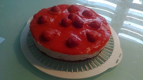 Erdbeertorte mit Erdbeerspiegel