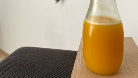 Kühles und gesundes Sommergetränk mit Aloe, Melone & Orange