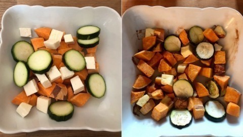 Süßkartoffel mit Hirtenkäse - Rezept aus nur drei Zutaten
