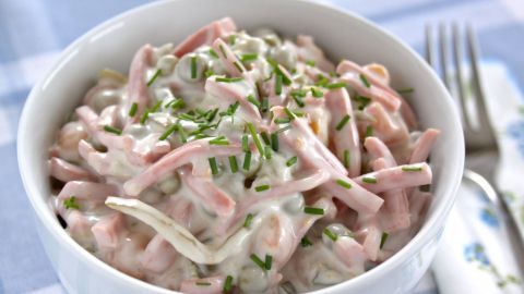 Kalorienarmer Fleischsalat ohne Mayo