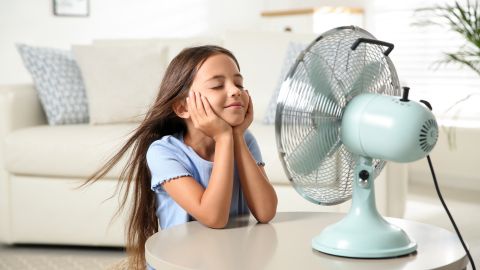 Puh, ist das eine Hitze! Zum Glück habe ich einen Ventilator. Der Wind, den er durch die Gegend wirbelt, tut nämlich total gut!