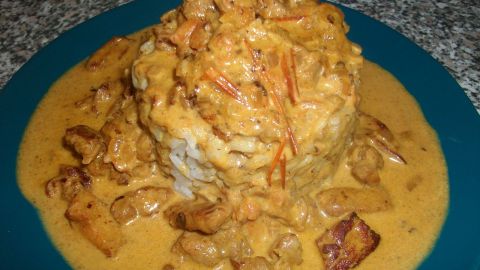 Mein neu interpretiertes Schweinefleisch im asiatischen Style. Dazu gab es k&ouml;stlichen Jasminreis.