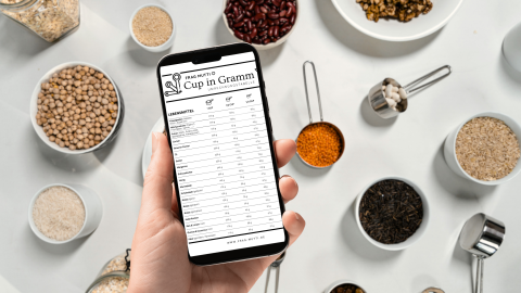 Nutze unseren praktischen Umrechner f&uuml;r Cups in Gramm, um die genauen Zutatenmengen bei amerikanischen Rezepten zu berechnen.