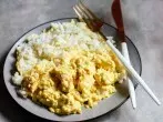 Einfaches geschnetzeltes Pfirsich-Hähnchen