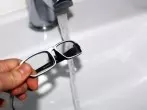 Brillengläser trocknen
