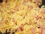 Reste-Reis mit Ei und Schinken