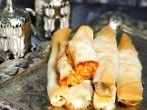 Knusprige Fillo-R&ouml;llchen mit <strong>Chutney</strong> und K&auml;se
