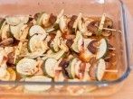 Halloumi-K&auml;se - Spie&szlig;e mit Champignons und <strong>Zucchini</strong>