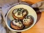 Gef&uuml;llte gro&szlig;e Champignonk&ouml;pfe, vegetarisch und lecker