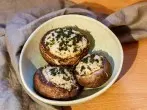 Gefüllte große Champignonköpfe, vegetarisch und lecker
