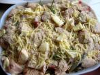 Gebackene <strong>H&uuml;hnerbrustfilet</strong> St&uuml;ckchen auf Spargelbett