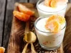 Quarkpudding mit Mandarinen