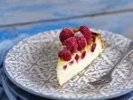 Himbeer-Melisse-Käsekuchen ohne Boden