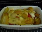 &Uuml;berbackener <strong>Kartoffelauflauf</strong> aus Kartoffelresten