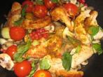 H&auml;hnchenbrust Pfanne mit Johannisbeeren und <strong>Pasta</strong>