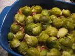 Nudel-Rosenkohl-Schinken-Gratin