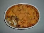 Kartoffelauflauf mit Bratwurst und Porree