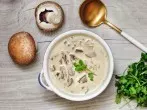 Einfache Champignoncremesuppe