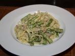 Linguine mit gr&uuml;nem Spargel