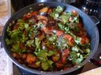 Cilantro-Auberginen-Tomaten-<strong>Pfanne</strong>