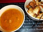 K&uuml;rbis-<strong>Kartoffelsuppe</strong> mit ger&ouml;steten Br&ouml;tchenw&uuml;rfeln