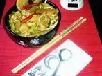 Scharfe chinesische Hühnernudelsuppe