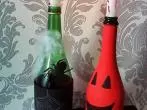 Halloween Deko Flaschen DIY