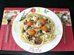 Cremiger Spaghetti-Topf mit Gem&uuml;se und H&uuml;hnerfleisch