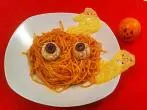Gruselige Spaghetti zu Halloween