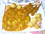 Asiatische Lauch-Gem&uuml;sepfanne mit Erdnussso&szlig;e
