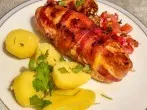Hähnchenbrüstchen mit Frühstücksspeck aus dem Ofen