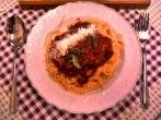 <strong>Spaghetti</strong> mit Tomatenso&szlig;e & Schinken
