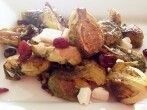 Ger&ouml;steter Rosenkohl mit Cranberrys und Ziegenk&auml;se
