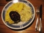 Superschnelles Gericht: <strong>Blutwurst</strong> mit Kartoffelp&uuml;ree und Krautsalat