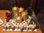 Adventskranz aus Korken