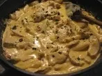 Hähnchen-Spargel-Pfanne mit Sahnesauce