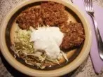 Schnelle vegetarische Haferflocken-Puffer
