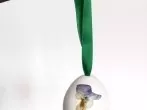 Aber auch diese H&uuml;rde ist nach vielem &bdquo;blinden&ldquo; Herumstochern im Ei irgendwann mal geschafft! Am unteren Ende wird auch hier ein Knoten gesetzt und die Bandenden beliebig lang gelassen oder kurz und schr&auml;g abgeschnitten.