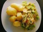 Kartoffeln mit <strong>Frischk&auml;se-Joghurt-Gem&uuml;se</strong>-Dip