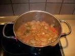 Bratwurst-Ragout mit Paprika