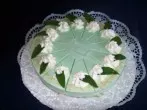 Kühlschranktorte mit Waldmeister-Sahne