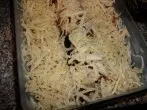 Pfannkuchenauflauf mit Hack-Möhren-Füllung