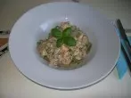 Scampi in Kräuter-Sahne mit grünen Bandnudeln