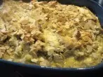 Sahniges Brokkoli-Kartoffel-Gratin mit Hähnchenbrust