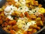 Herbstgemüse: Schmorpfanne mit Kürbis und Kartoffeln