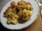 Überbackener Blumenkohl mit Zwiebel-Käse-Kruste