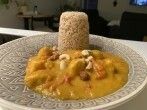 <strong>Scharfes</strong> Butternuss-K&uuml;rbiscurry mit <strong>H&uuml;hnchen</strong>