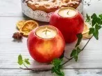 Apfelkerzen selber basteln - stimmungsvolle Herbstdeko