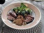 Entenbrust mit Orangenso&szlig;e und Semmelkn&ouml;del Taler